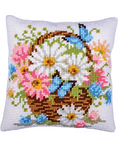 Vervaco borduurkussenpakket mand met bloemen PN-0214836 voorbedrukt
