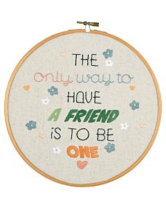 Vervaco borduurpakket a friendly quote PN-0215318 voorbedrukt