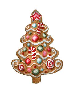 Vervaco borduurkussenpakket Kerstboom PN-0215326 voorbedrukt incl. kussenrug (excl. vulling)