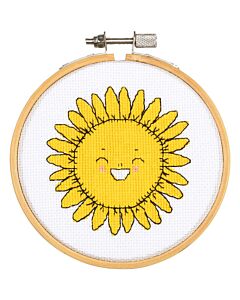 Vervaco borduurpakket Zonnebloem PN-0215409 incl. borduurring van Eva Mouton (telpatroon)
