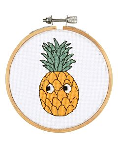 Vervaco borduurpakket Ananas PN-0215414 incl. borduurring van Eva Mouton