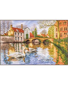 Lanarte borduurpakket 'Brugge' PN-0216170 evenweave telpatroon