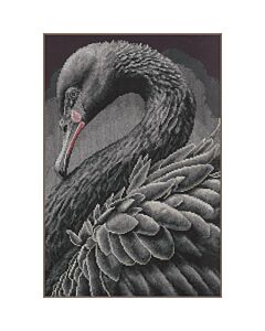 Lanarte borduurpakket zwarte zwaan PN-0216657 evenweave telpatroon