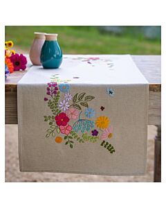 Vervaco borduurpakket tafelloper 'Vrolijke lente' PN-0216908 voorbedrukt