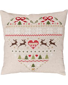 Vervaco borduurkussenpakket Kerstmis PN-0219159 voorbedrukt