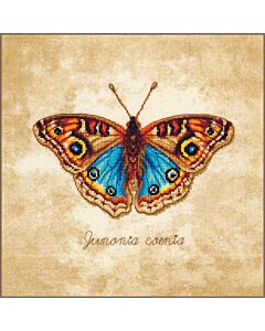 Lanarte borduurpakket junonia coenia vlinder PN-0222203 evenweave telpatroon