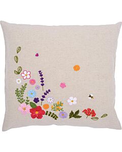 Vervaco borduurkussenpakket kleurrijke wereld PN-0222279 voorbedrukt