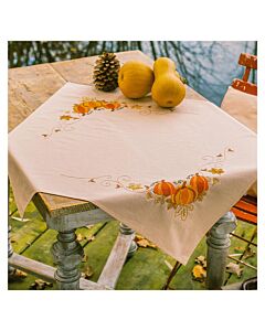 Vervaco borduurpakket tafelkleed herfstpompoenen PN-0222373 voorbedrukt (ook verkrijgbaar in een tafelloper variant)