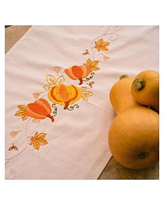 Vervaco borduurpakket tafelloper herfstpompoenen PN-0222379 voorbedrukt