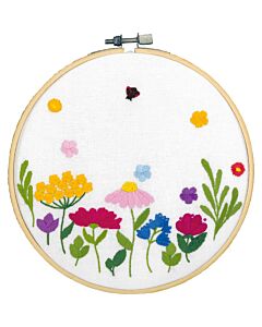 Vervaco borduurpakket summer flowers PN-0222902 voorbedrukt incl. borduurring
