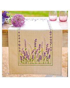 Vervaco borduurpakket tafelloper lavendel PN-0222932 voorbedrukt
