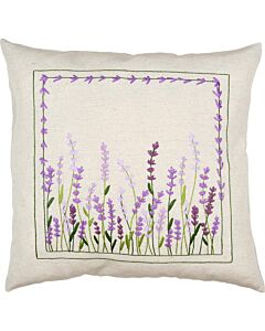 Vervaco borduurkussenpakket lavendel PN-0222938 voorbedrukt (ook verkrijgbaar in een tafelloper & tafelkleed variant)