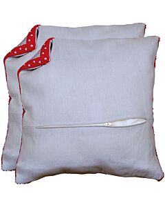 Vervaco kussenrug met rits crème set van 2 45x45cm