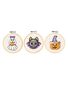 Vervaco borduurpakket 3st. halloween figuren PN-0235710 telpatroon incl. borduurringen