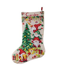 Vervaco borduurpakket kerstsok kabouter kerstfeest PN-0244922 telpatroon