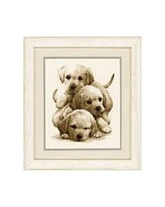 Borduurpakket kruissteek  labradorpups telwerk vervaco pn 0148781