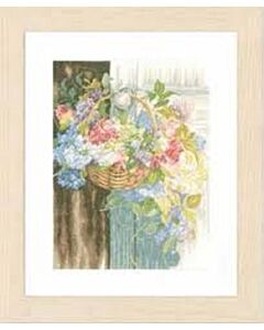 Borduurpakket lanarte bloemenmand op linnen pn-0154331