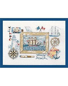 Borduurpakket de zee telpatroon van Princesse 5440a om te borduren