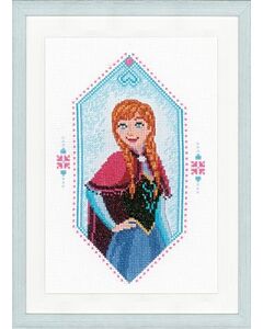 Borduurpakket Princess Anna Frozen met telpatroon van vervaco pn-0167299