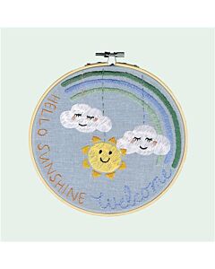 Restyle borduurpakket hele sunshine blauw vrij borduren