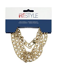 Restyle tassenketting 120cm goud kleurig
