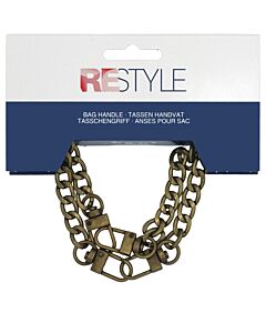 Restyle tassenketting 25cm oudgoud kleurig