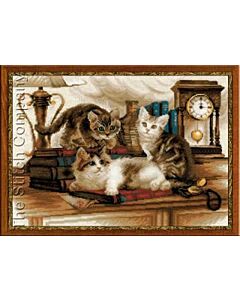 Furry Friends poezen van Riolis borduurpakket