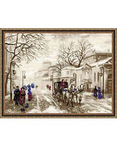 Riolis borduurpakket  Old street om te borduren 1400