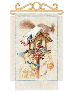 Riolis borduurpakket vogelhuis om te borduren 1751