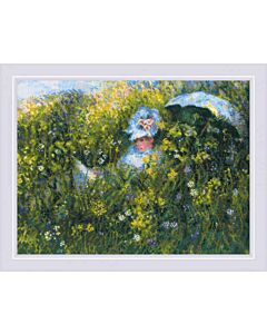 Borduurpakket In the Meadow after C. Monet Riolis 1850