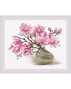 Borduurpakket Zuidelijke Magnolia van Riolis 2018 om te borduren