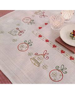 Rico 31176.52.22: Kersttafelkleedje kerstballen