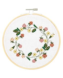 Rico Design borduurpakket aardbeienkrans