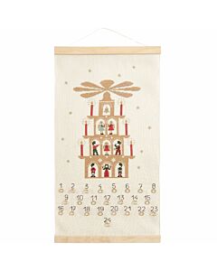 Rico Design borduurpakket adventskalender lichtjes 100486 telpatroon incl. posterhanger