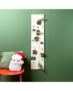 Rico Design borduurpakket adventskalender nummers 100478 voorbedrukt incl. posterhanger