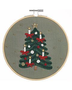 Rico Design borduurpakket kerstboom 100467 voorbedrukt incl. borduurring