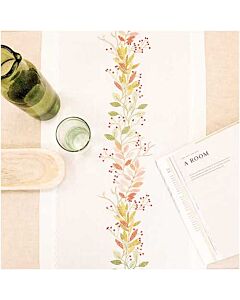Rico Design borduurpakket tafelkleed herfstkrans 68309.52.18 loper 40x138cm
