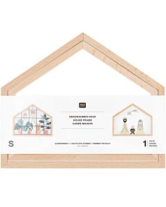 Rico Design decoratief frame in de vorm van een huis 20x16,5cm groot