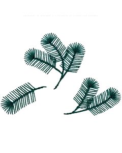 Rico Design plak en borduur vrij borduren pakket met kerst takken