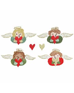 Rico Design plak en stik engel met hart vrij borduren