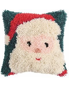 Rico design smyrnapakket knoopkussen kerstman 100505 voorbedrukt incl. kussenrug