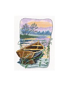 Borduurpakket  Grandmother's Old Garden  - boot   Rto C350 met telpatroon