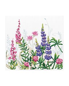 Borduurpakket  Lupins  Rto cu073 met telpatroon