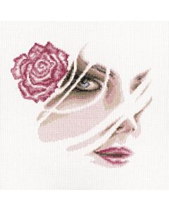 Borduurpakket Coral Rose met telpatroon Rto m567