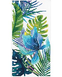 Borduurpakket Blue flower om te borduren van rto M747 met telpatroon 