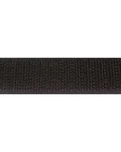 Zwarte, grove kant klittenband, 5cm 