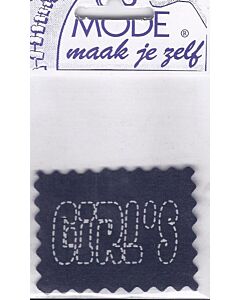 Girl's blauwe applicatie