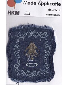 Spijkerstof met schoppen applicatie.