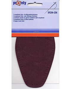 Elleboogstukken bordeaux, 2 stuks