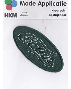 Groen en ovaal applicatie met tekst Gubes.